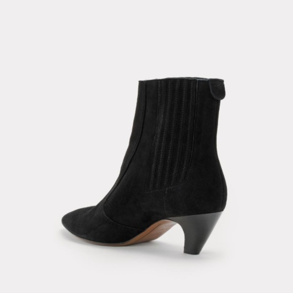 Labucq Kati Black Suede Ankle Boots - Picture 3 of 5